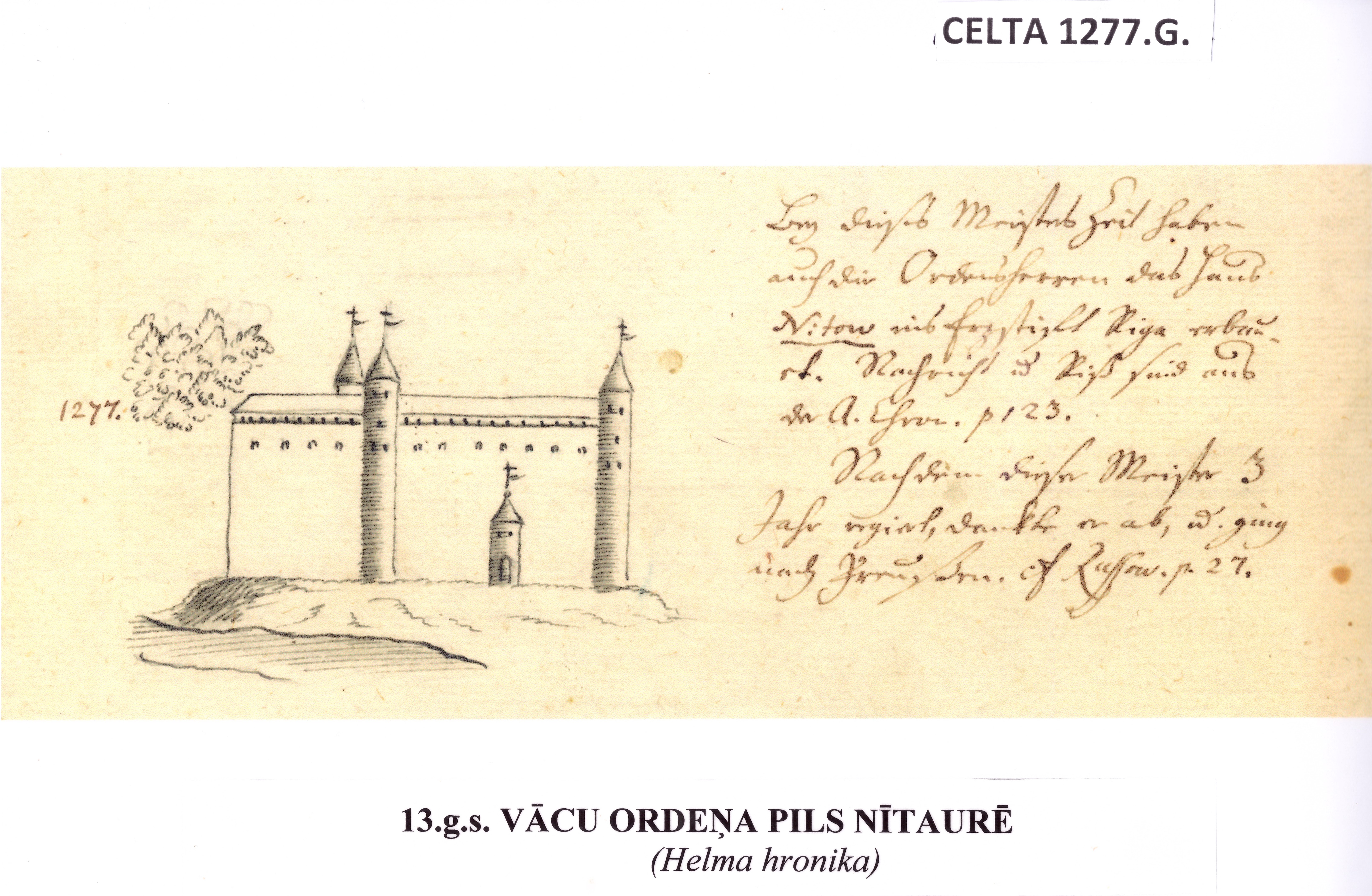 Helma hronika. Vacu ordena pils Nitaure 1277.gads